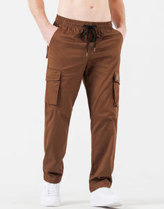 Men’s Comfy Knit Brown Drawstring Sweatpants