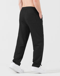 Men's Black Knit Comfy Knit Drawstring Sweatpants