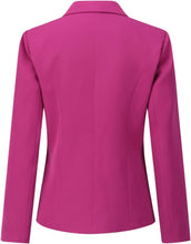 Load image into Gallery viewer, Corporate Chic Purple One Button Blazer &amp; Pants Suit Set