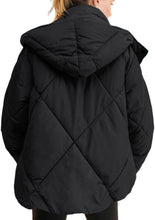 Load image into Gallery viewer, Beige Quilted Hooded Long Sleeve Puffer Coat