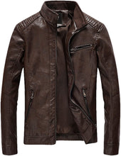 Load image into Gallery viewer, Men&#39;s Hunter Green Faux Leather Ribbed Long Sleeve Jacket