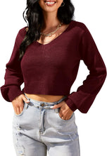 Load image into Gallery viewer, Winter Style Burgundy Dolman Sleeve Comfy Knit Sweater