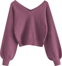 Load image into Gallery viewer, Winter Style Mauve Dolman Sleeve Comfy Knit Sweater