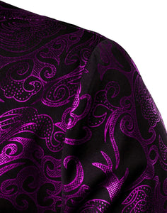 Men's Pink Paisley Slim Fit Long Sleeve Dress Shirt