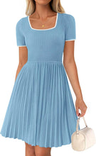 Load image into Gallery viewer, Tennis Chic Pleated Polo Black Short Sleeve Mini Dress