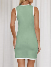 Load image into Gallery viewer, Brixton Sleeveless Sage Green Button Style Knit Dress