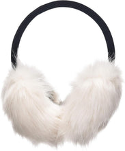 Load image into Gallery viewer, Black/White Soft &amp; Comfy Faux Fur Winter Style Ear Muffs