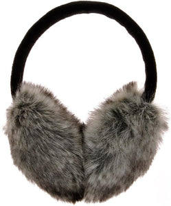 Black/White Soft & Comfy Faux Fur Winter Style Ear Muffs