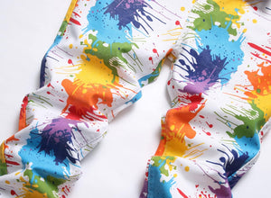 Men's Denim Paint Splatter Colorful Distressed Jeans
