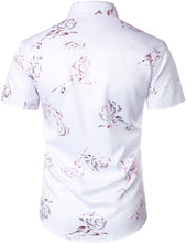 Load image into Gallery viewer, Men&#39;s Floral Short Sleeve Button Down Shirt