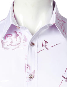 Men's Floral Short Sleeve Button Down Shirt
