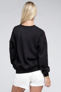 Fleece Ash Black Oversized Pullover