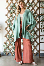 Load image into Gallery viewer, Black Wide Sleeves Ruffle Kimono Cardigan