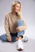 Load image into Gallery viewer, Trendy &amp; Relaxed White Knit Long Sleeve Top