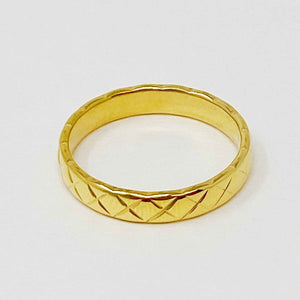 Gold Quilted Ring