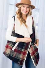 Load image into Gallery viewer, Warm Multi-Pattern Sleeveless Plaid Vest