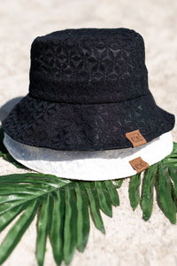 Stylish Eyelet Knit Bucket Hat