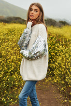 Load image into Gallery viewer, Sequin Sleeve Sweater Knit Tunic Top