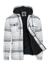 Load image into Gallery viewer, Men&#39;s White Flannel Sherpa Lining Jacket