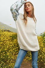 Load image into Gallery viewer, Sequin Sleeve Sweater Knit Tunic Top