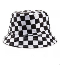 Load image into Gallery viewer, Checked Solid Black Unisex Summer Bucket Hat