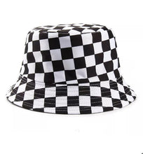 Load image into Gallery viewer, Checked Black Unisex Summer Bucket Hat