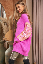 Load image into Gallery viewer, Sequin Sleeve Sweater Knit Tunic Top