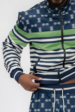 Load image into Gallery viewer, Men&#39;s Chain Link Green Jacket &amp; Pants Tracksuit