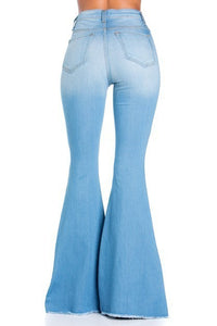 Logan Bell Bottom Jean in Light Blue