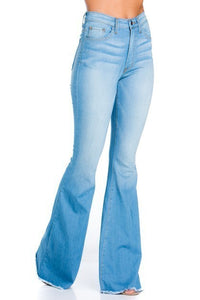 Logan Bell Bottom Jean in Light Blue