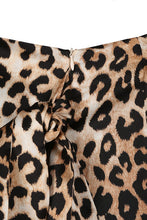 Load image into Gallery viewer, Satin Leopard Tie Skirt