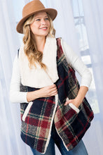 Load image into Gallery viewer, Warm Multi-Pattern Sleeveless Plaid Vest