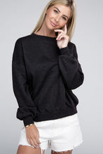 Load image into Gallery viewer, Fleece Ash Black Oversized Pullover