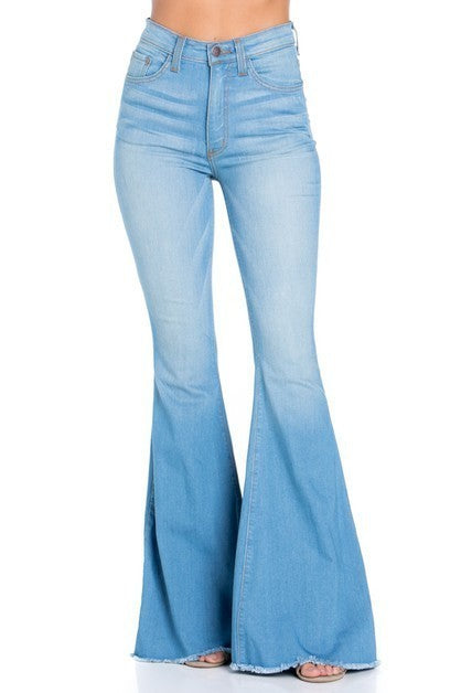 Logan Bell Bottom Jean in Light Blue