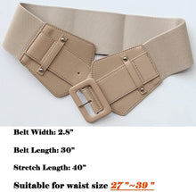 Load image into Gallery viewer, Stretchy Red Wide Waist Buckle Belt