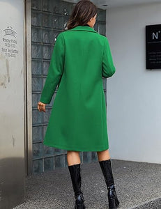 Modern Long Sleeve Lapel Trench Coat