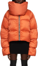 Load image into Gallery viewer, Modern Orange Cropped Puffer Funnel Neck Padded Coats