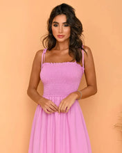 Load image into Gallery viewer, Sunday Chic Pink Tiered Bohemian Maxi Dress