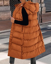 Load image into Gallery viewer, Stylish Puffer Sleeveless Longer Length Winter Vest