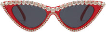 Load image into Gallery viewer, Vintage Inspired Red Cateye Rhinestone Embellished Sunglasses