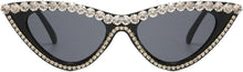 Load image into Gallery viewer, Vintage Inspired Black Cateye Rhinestone Embellished Sunglasses