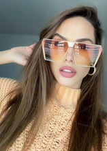 Load image into Gallery viewer, Rebel Black Square Oversized Sunglasses