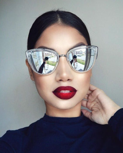 Reflective Cat Eye Sunglasses