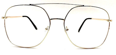 Gold Clear Square Round Women's Clear Glasses