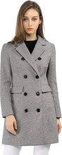 Load image into Gallery viewer, Plus Size Long Sleeve Wool Trench Coat