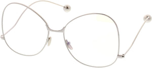 Vintage Style Oval Clear Oversized Gold Princess Glasses