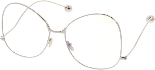 Vintage Style Oval Clear Oversized Silver Princess Glasses