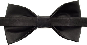 Animal 100% Satin Silk Mens Pre-tied Bowtie Solid Bow Tie