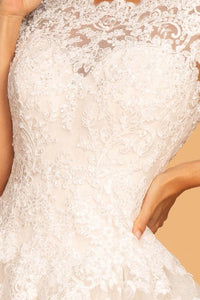 Elegant White Sweetheart Tulle Lace Bridal Gown