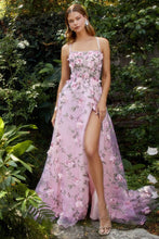 Load image into Gallery viewer, Goddess Of Spring Pink Floral Embroidered Sleeveless Gown